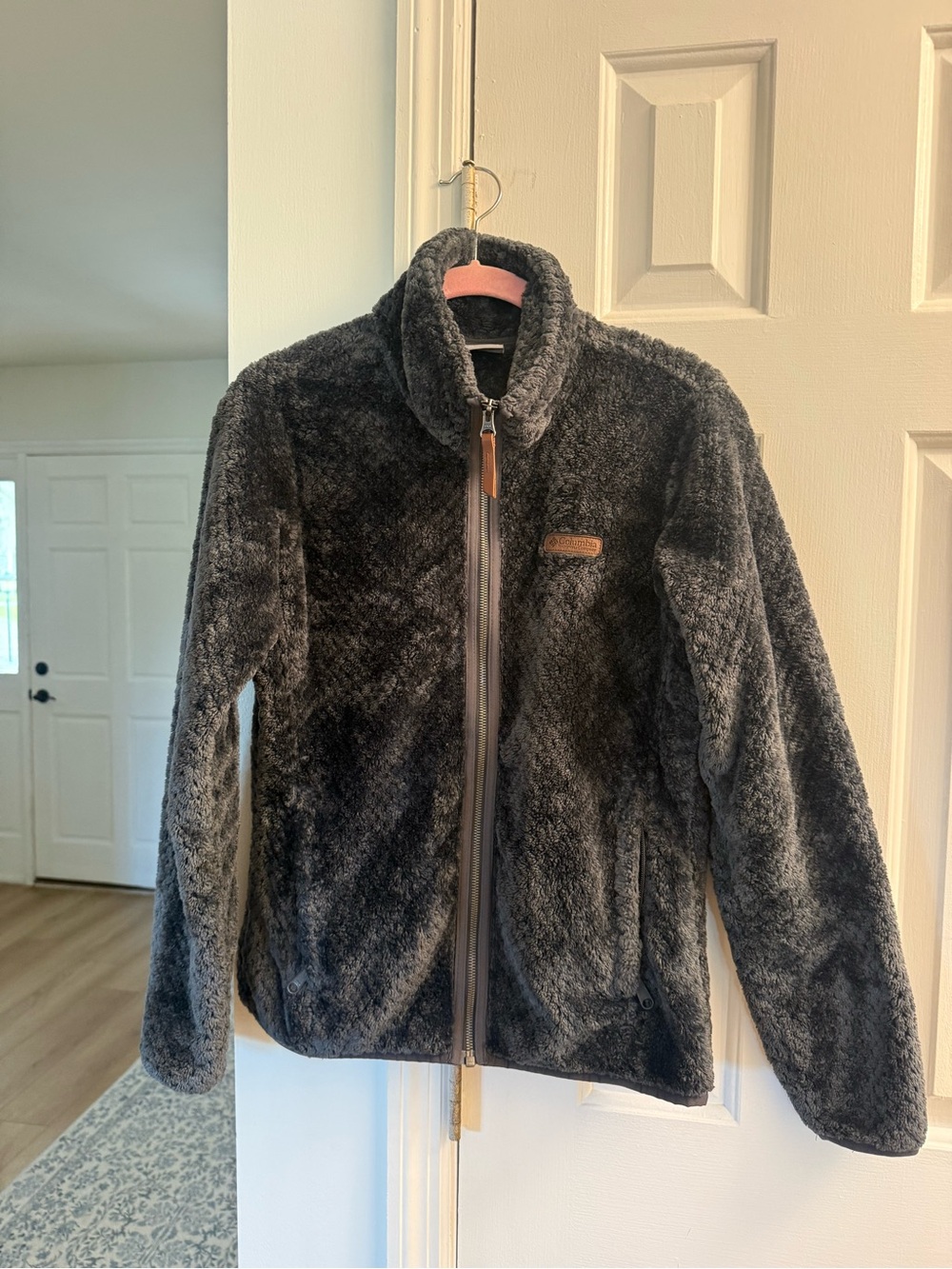 Columbia Gray Plush Full-Zip Fleece Jacket